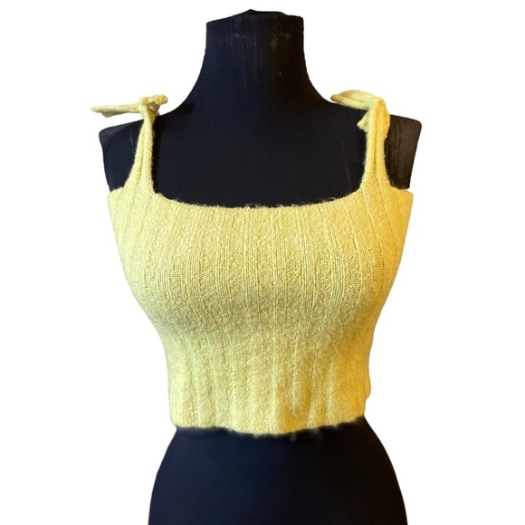 🤍 Hazel Moon Yellow Crop Top Tank XS - Picture 3 of 14